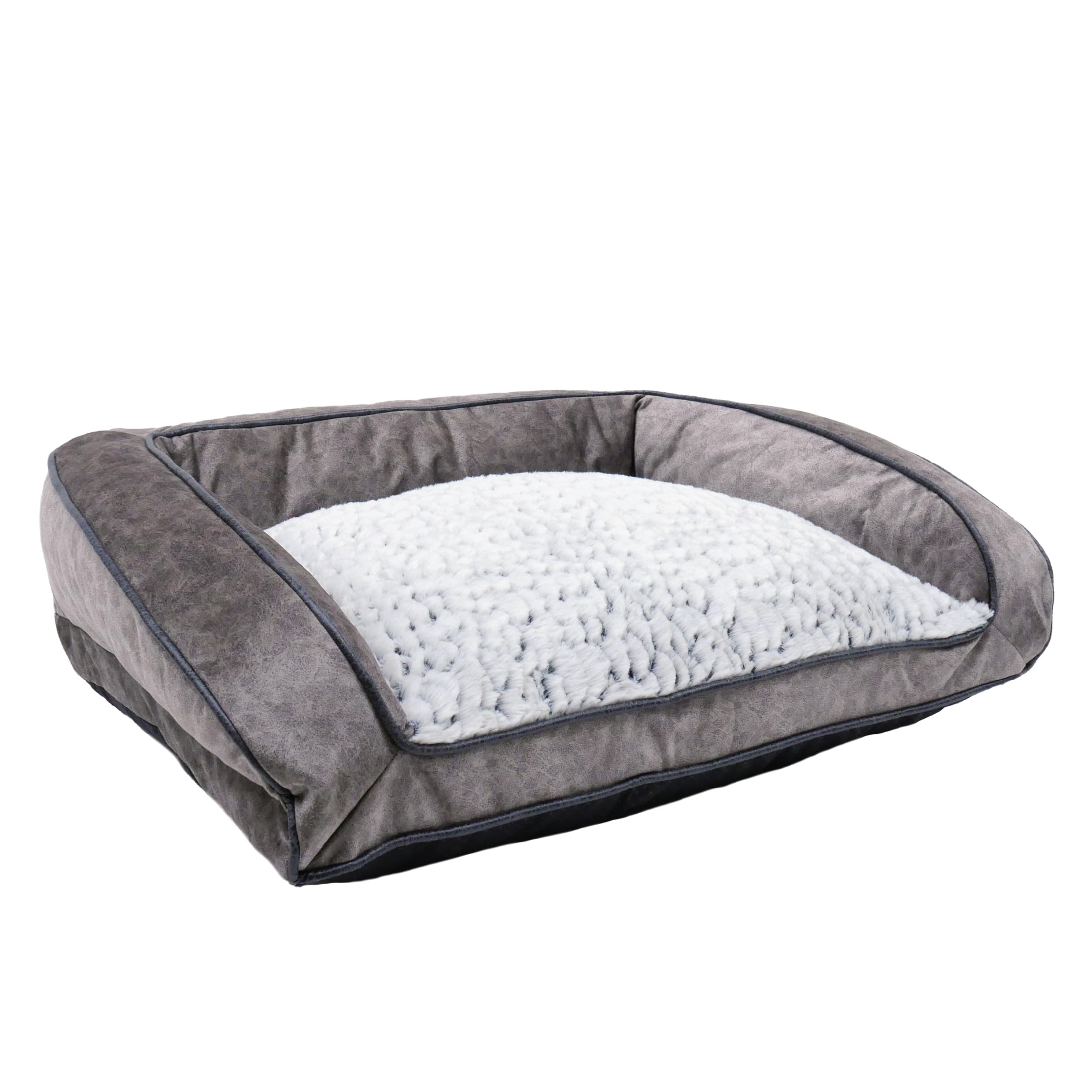Rosewood Luxury Fleece Lined Plush Dog Bed Sofa, 68cm