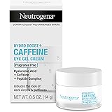 Neutrogena Hydro Boost + Eye Cream for Dark Circles & Puffiness, Under Eye Cream with Caffeine, Hyaluronic Acid and Peptides,