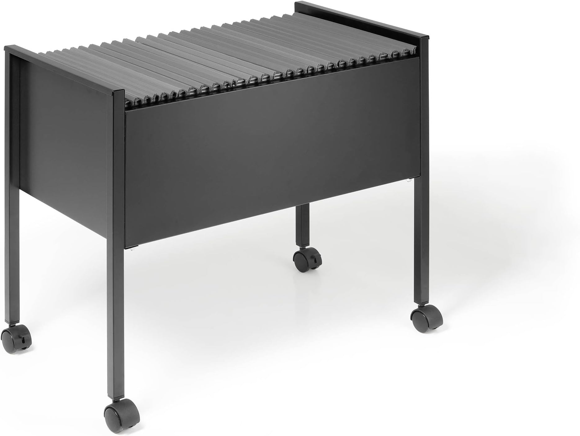 Durable ECO Suspension File Trolley | for 80 A4 Suspension Files | Made of Strong Steel | Black Colour | Ideal for Filing and Storage in Offices