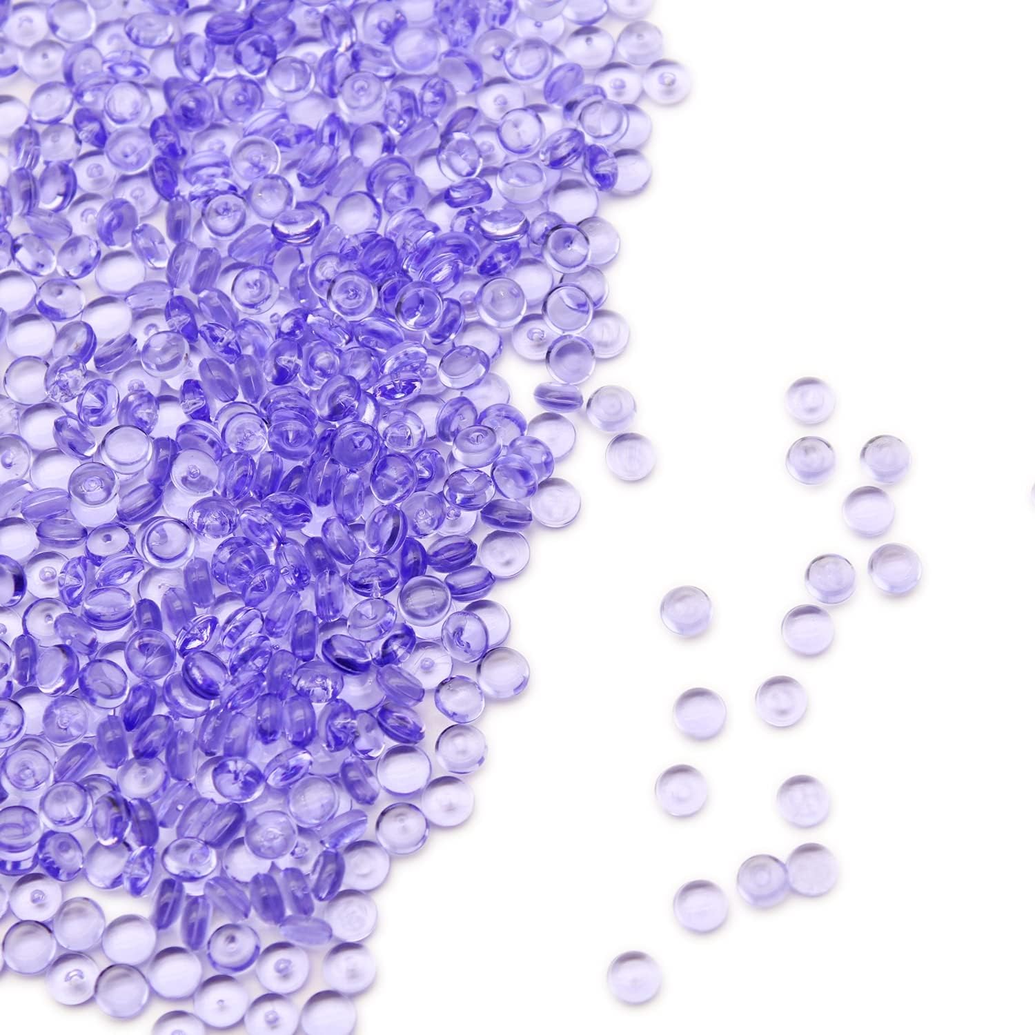 Vase Fillers - PMLAND Acrylic Mini Flat Marbles, Pebbles, Beads 3500+ Pcs 6 mm in Diameter for Vase Fillers, Brush Holder, Party Table Scatter, Wedding, Decoration, Crafts - Purple