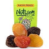 Nuts.com Supreme Raisin Medley, Jumbo Mixed Raisins, Dried Fruits, 2 Pound | Blend of jumbo golden, crimson, Thompson, and flame raisins in one convenient assortment.