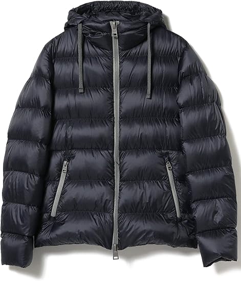 Amazon ビームスエフ Beams F ブルゾン Herno Glove ナイロン フーデッド ダウン メンズ Navy 90 48 コート ジャケット 通販