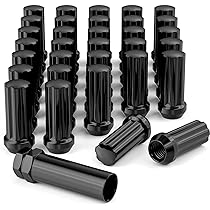 thumbnail interactive-video image 1 of Black 9/16-18 Lug Nuts For Aftermarket Wheels - Closed End XL Spline - Set Of 20 1 of 5