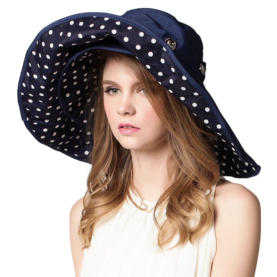 Kafeimali Women/&rsquo;s Large Wide Brim Floppy Bucket Hat Sun Summer Beach Caps UPF 50+