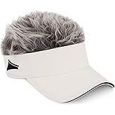 Flair Hair Womens Sun Visor Cap with Fake Hair, Adjustable Baseball Hat