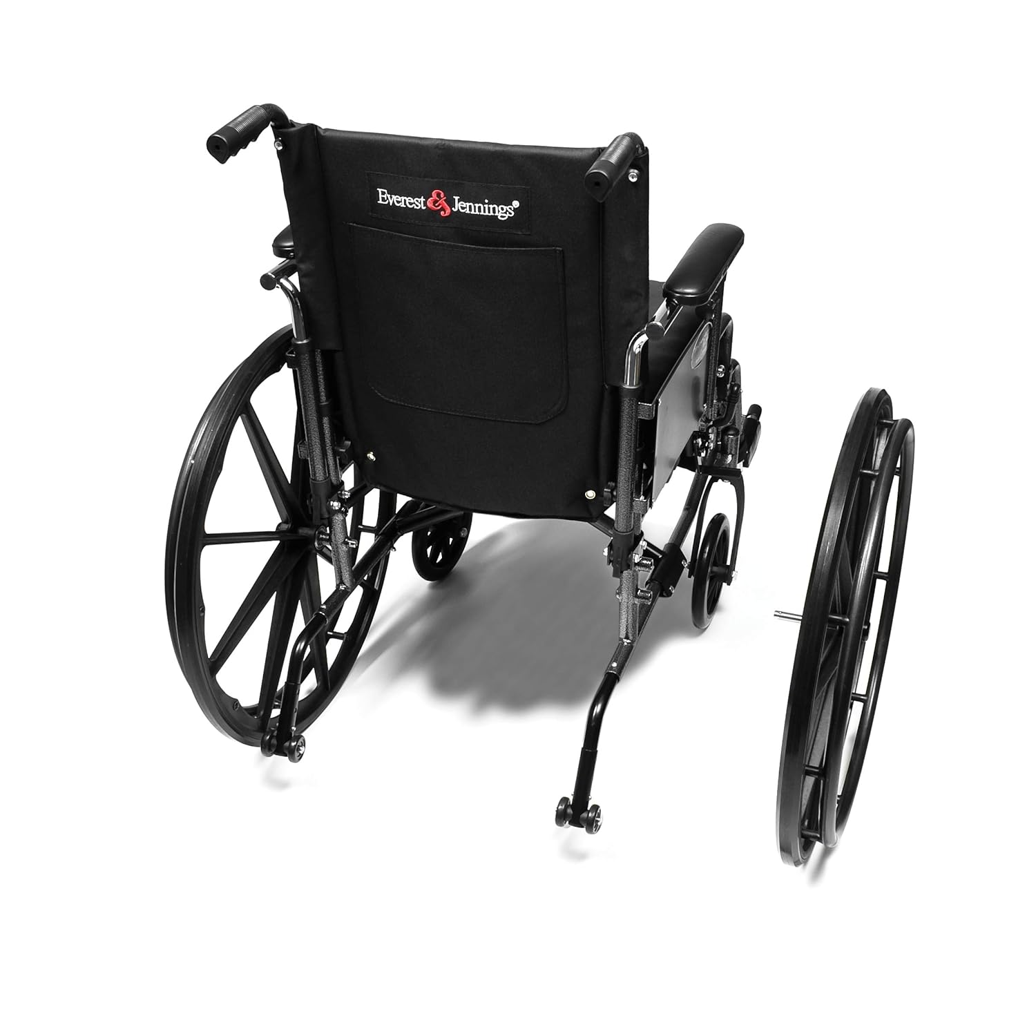 Everest & Jennings Traveler L4 Lightweight Wheelchair, Adjustable-Height Desk Arms & Elevating Legrests, 18x18" Seat, Silvervein Color: Industrial & Scientific