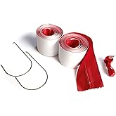 ZipWall Heavy-Duty Zipper for Dust Barriers, 2-Pack, HDAZ2, 2 Pack, Red | Includes Specialty Cutter and Hooks