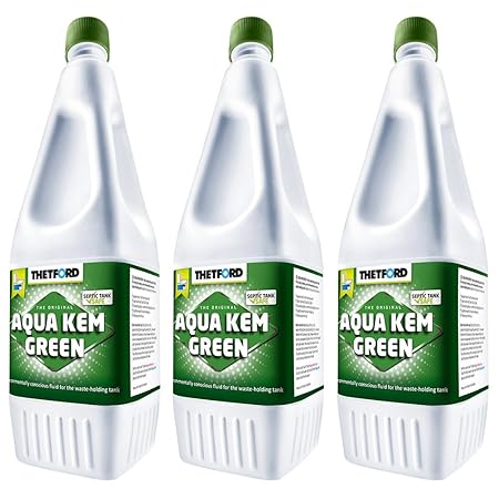 3x Sanitärflüssigkeit 1,5 L Aqua Kem Green von Thetford