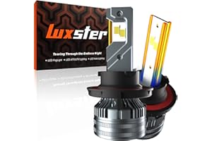 LUXSTER | Punisher H13 9008 LED Bulbs, 40000LM Ultra Bright, Triple Copper Pipes Cooling Tech(Unique), Dual Beam, Plug-N-Play Installation, 6000K Pure White Foglight, IP68 Waterproof, Pack of 2