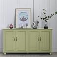Scurrty 62" Buffet Cabinet With 4 Doors - Coffee Bar Storage Sideboard For Kitchen, Dining & Living Room, Green