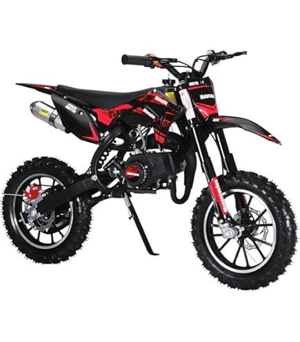 Shulemin 50cc Kid Gas Dirt Bike, 2-Stroke Gas Powered Kids Motorcycle