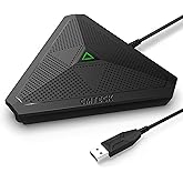 CMTECK Conference USB Microphone, Mute Button, Omnidirectional Condenser Boundary Mic for Recording, Streaming, Gaming, Skype