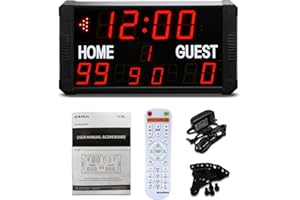 GAN XIN LED Portable Tabletop Scoreboard Professional 14/24 Seconds Shot Scoreboard Electronic Digital for Basketball, Baseball/Football/Tennis