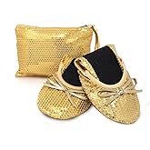 Silky Toes Women’s Foldable Ballet Flats - Portable Roll-Up Slippers for Purse, Travel, or Events - Comfortable Ballerina Shoes