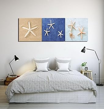 3 panel wandkunst strand