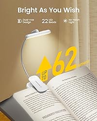 Glocusent Rotatable Book Light for Reading at