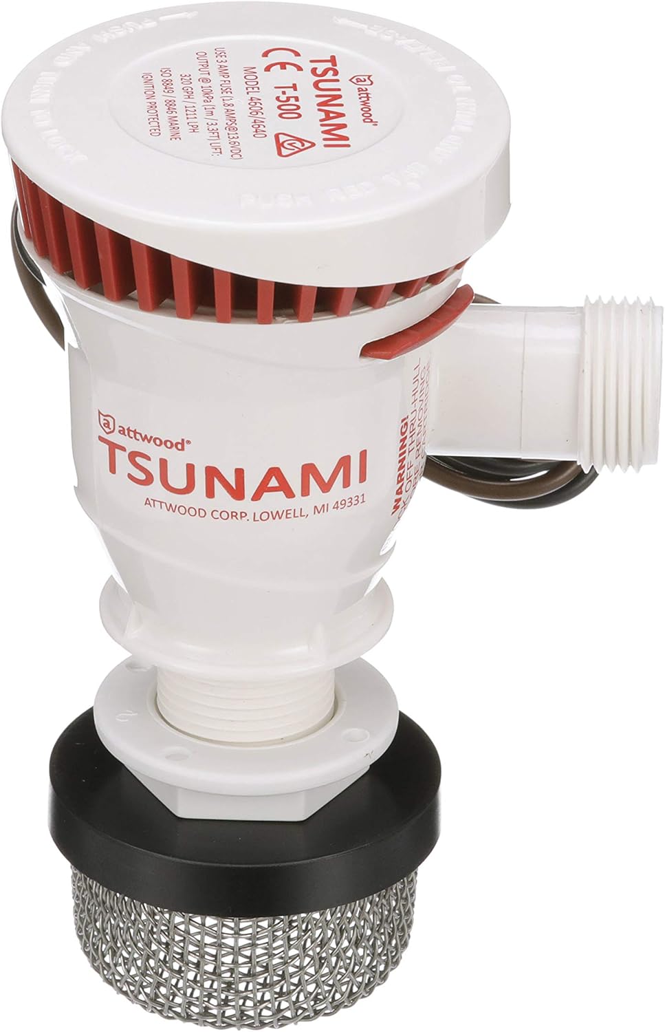 Amazon Com Attwood 4253 7 T 500 Tsunami Recirq Aerator Kit For Livewell Water 500 Gph Aerator Spray Head Stainless Steel Strainer Boating Equipment Sports Outdoors