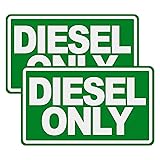 NYTKL 2 PCS 5" X 3" Diesel Only Decal, Reflective