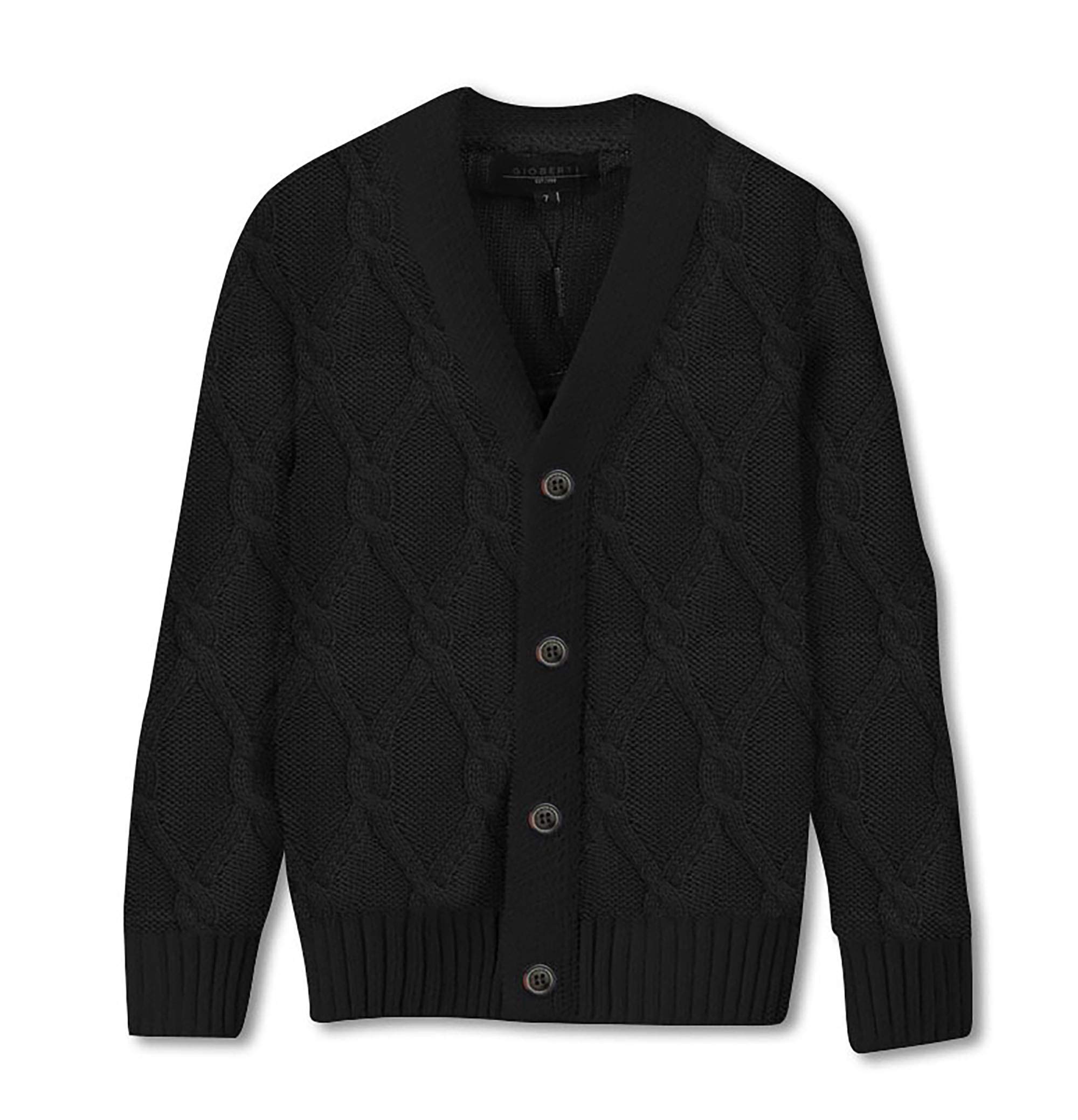 Gioberti Kids and Boys 100% Cotton Knitted V-Neck Button Up Cardigan Sweater