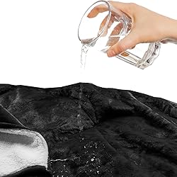 Haltune Stain-Proof Black Blanket for Intimate