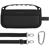Lebakort 2nd Gen Silicone Cover Compatible with Bose SoundLink Flex 2nd Gen/Bose SoundLink Flex Portable Speaker (Black Cover)