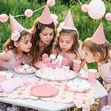 PARTY GO 50 Pink 9 Inch Paper Plates Disposable Party Supplies view 7