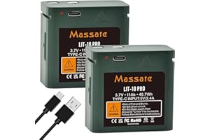 Massate LIT-10 Pro Rechargeable Lithium Battery 11000mAh Cellular Trail Camera Replacement Batteries for Spypoint, LIT 10 Bat