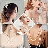anezus 800 Pcs Ivory Pearl Beads 8mm Sew On Flatback Jewelry Craft view 2