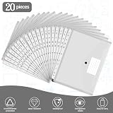 TOOELMON A4 Clear Plastic Wallets 20 Pack Punched Pockets Ring Binder view 3