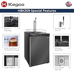 Kegco HBK309X-1 Keg Dispenser, 1 faucet without keg
