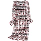 Century Star Long Sleeve Nightgowns for Women Soft Cotton Night Shirts Sleepwear Cartoon Night Gown Sleep Shirt Pajama Dress