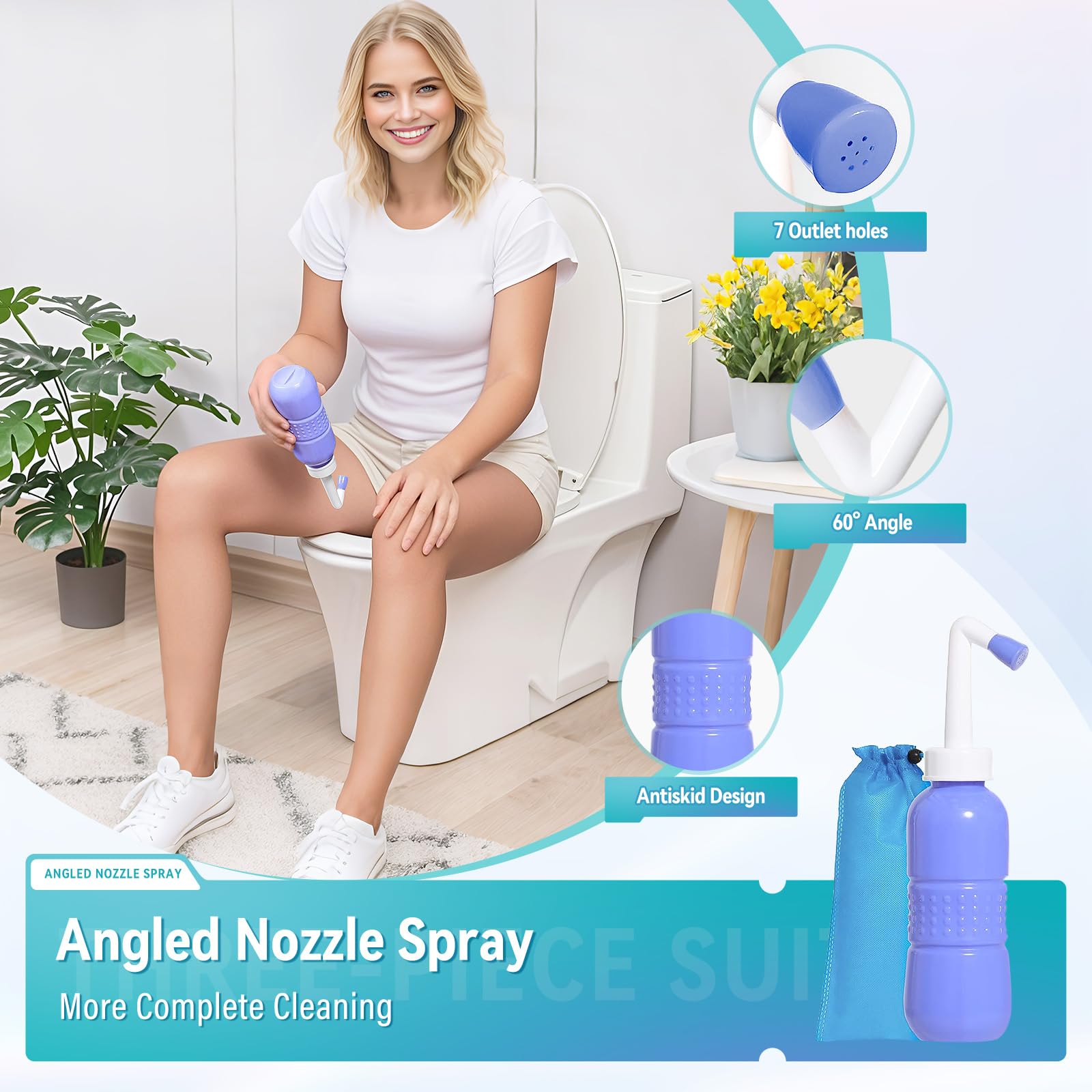 Toilet Aids Set for Wiping - Long Handle Butt Wiper for People Overweight, Elderly and Disabled, Bottom Buddy Wiping Aid for Bathroom ( 4PCS Personal Hygiene Kit )