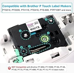 Anycolor 6 Pack Compatible with Brother P Touch