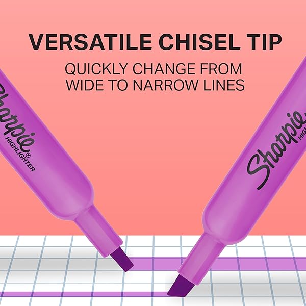 SHARPIE TANK HIGHLIGHTERS, CHISEL TIP, ASSORTED FLUORESCENT, SIX ASSORTED COLORS, 12 COUNT – BACK TO SCHOOL, OFFICE, TEACHER SUPPLIES
