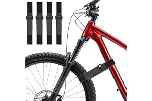 Thealke 4 PCS Bike Rack Straps, Adjustable Bike Wheel Stabilizer Strap, Bike Straps for Rack with Hook and Loop Bundling Straps for Car and Wall Mount, for Transportation and Storage