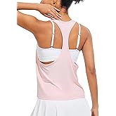 JOYSPELS Ice Silk Workout Tank Tops for Women Quick Dry Sleeveless Loose Fit Narrow Racerback Athletic Running Shirts