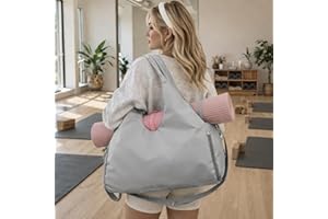 26L Capicty Gym Bag for Women, Duffle Bag for Travel with Wet Pocket, Lightweight Carry on, Water Resistant, Multicolor, Gray