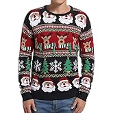 *daisysboutique* Men's Holiday Reindeer Snowman Santa Snowflakes Sweater