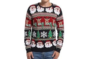 *daisysboutique* Men's Holiday Reindeer Snowman Santa Snowflakes Sweater