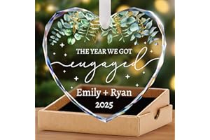 Engagement Ornament 2025 - Engagement Gifts for Couples - Personalized Gift for Newly Engaged Couples, Women, Fiance, Her - B