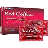 EDMARK ZERO Sugar Red Coffee | Ganoderma Extract | 20 Sachets | Rose Petal Extract | Arabica &amp; Robusta Blend | Daily Energy | Wellness Coffee | 15g &times; 20 Sachets