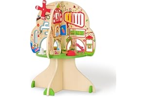 Monläurd® Wooden Tree Activity Center, Activity Center for Baby, Sensory Table for Toddlers 1-3, Activity Cube, Activity Table, Daycare Furniture, Daycare Essentials, Montessori Busy Board
