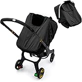 Waterproof Baby Car Seat Cover for Doona, Carseat Cover with Plush Dot Lining for Cold Wet Weather, Infant Car Seat Canopy with Zipper Closure Design & 2 Vents, Keep Baby Warm/Dry