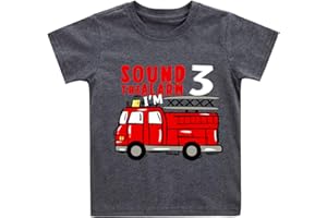 Geoyune 2-6 Years Boys Birthday Shirts Toddler Bday Construction Graphic Cotton Short Sleeve T-Shirt
