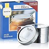 48 Count Canning Lids，Regular Mouth Mason Jar Lids，Split-Type Lids and Secure Canning Jar Lids，Leak Proof Canning Lids