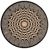 TazStudio Premium slipmat - Cork Turntable Mat [4mm Thick] for Better Sound Support on Vinyl LP Record Player - Cork mat Original Art Design - Psychedelic Geometric Mix Pattern Art-m1