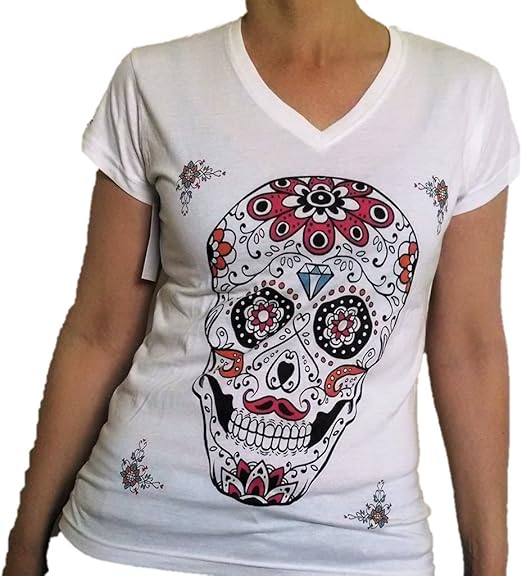 Amazon.com: Ah jodelo playera calaveras mexicanas: Clothing