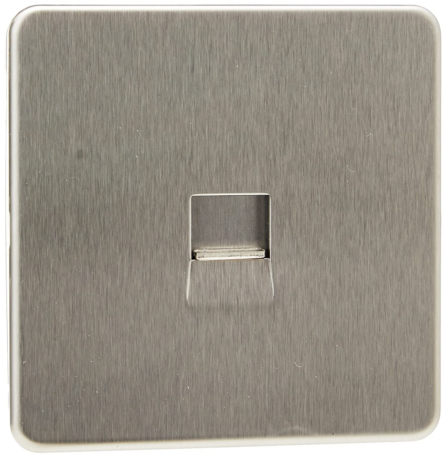 Knightsbridge SF7300BC Screwless Telephone Master Socket - Brushed Chrome (1-Piece)