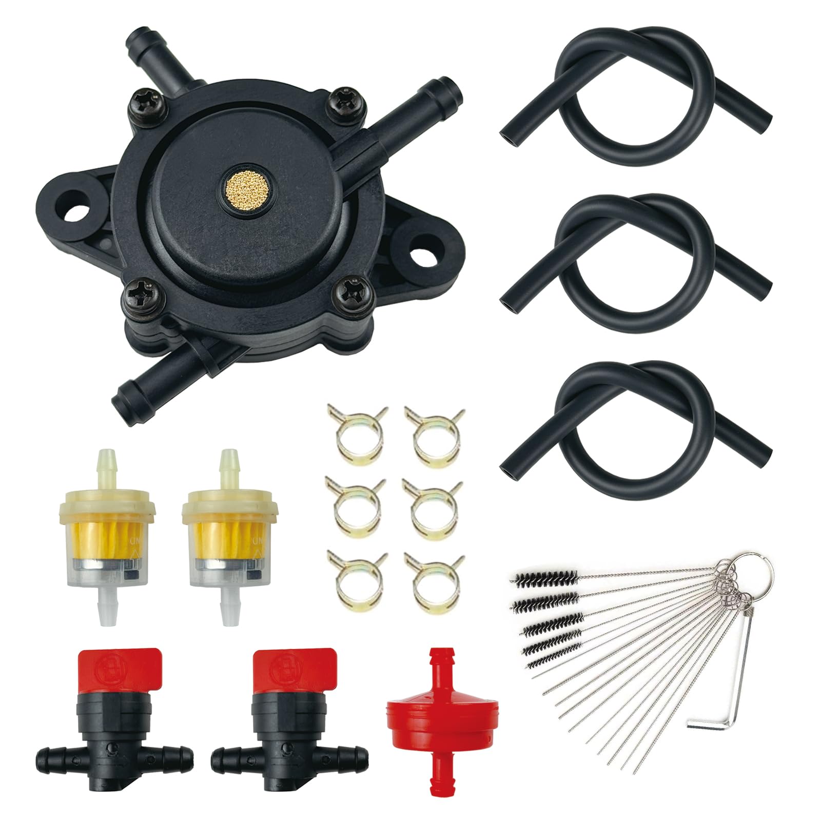 Photo 1 of 127-9206 139-0684 Fuel Pump Fit for Toro Exmark TimeCutter SW 4200 5000 SS 4250 MX 4250 SW 5425 SWX 4250 Riding Mower 136-7813 139-0601 LC2P77F Quest TimeCutter Mikuni 139-0684 Titan HD 1500 or 2000