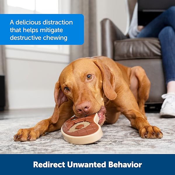 PETSAFE® NATURAL RAWHIDE TREAT RING REFILLS, SIZE C, PEANUT BUTTER FLAVOR, REPLACEMENT TREATS BUSY BUDDY TREAT RING HOLDING TOYS